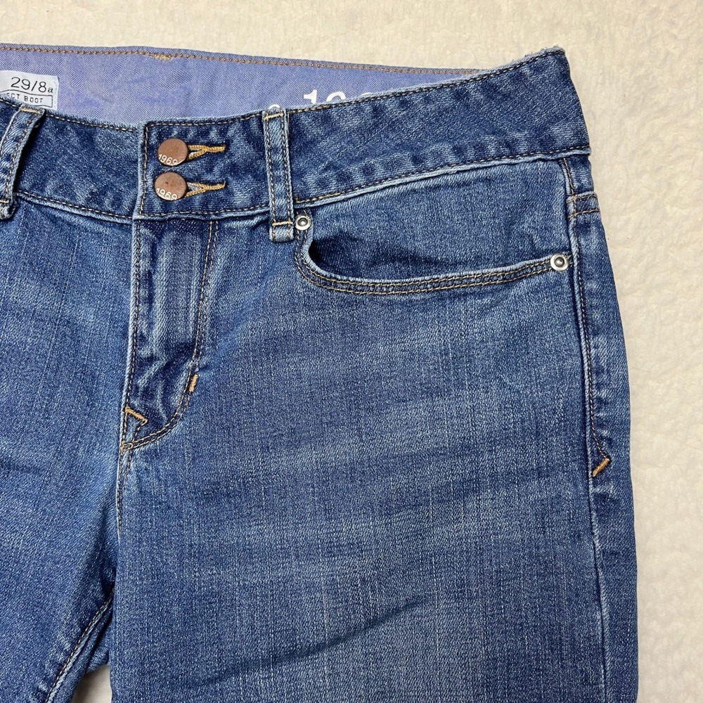 Gap Jeans Womens 29/8a Blue Perfect Boot 1969 Mid Rise Bootcut Denim Stretch